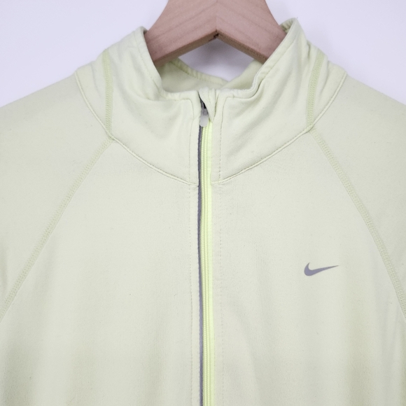 Nike Womens 1/4 Zip Pullover Size M Yellow Dri-Fit Activewear Running Workout - Picture 4 of 10